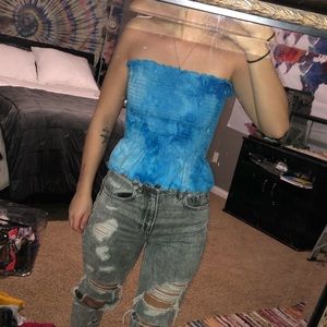 Blue the dye tube top